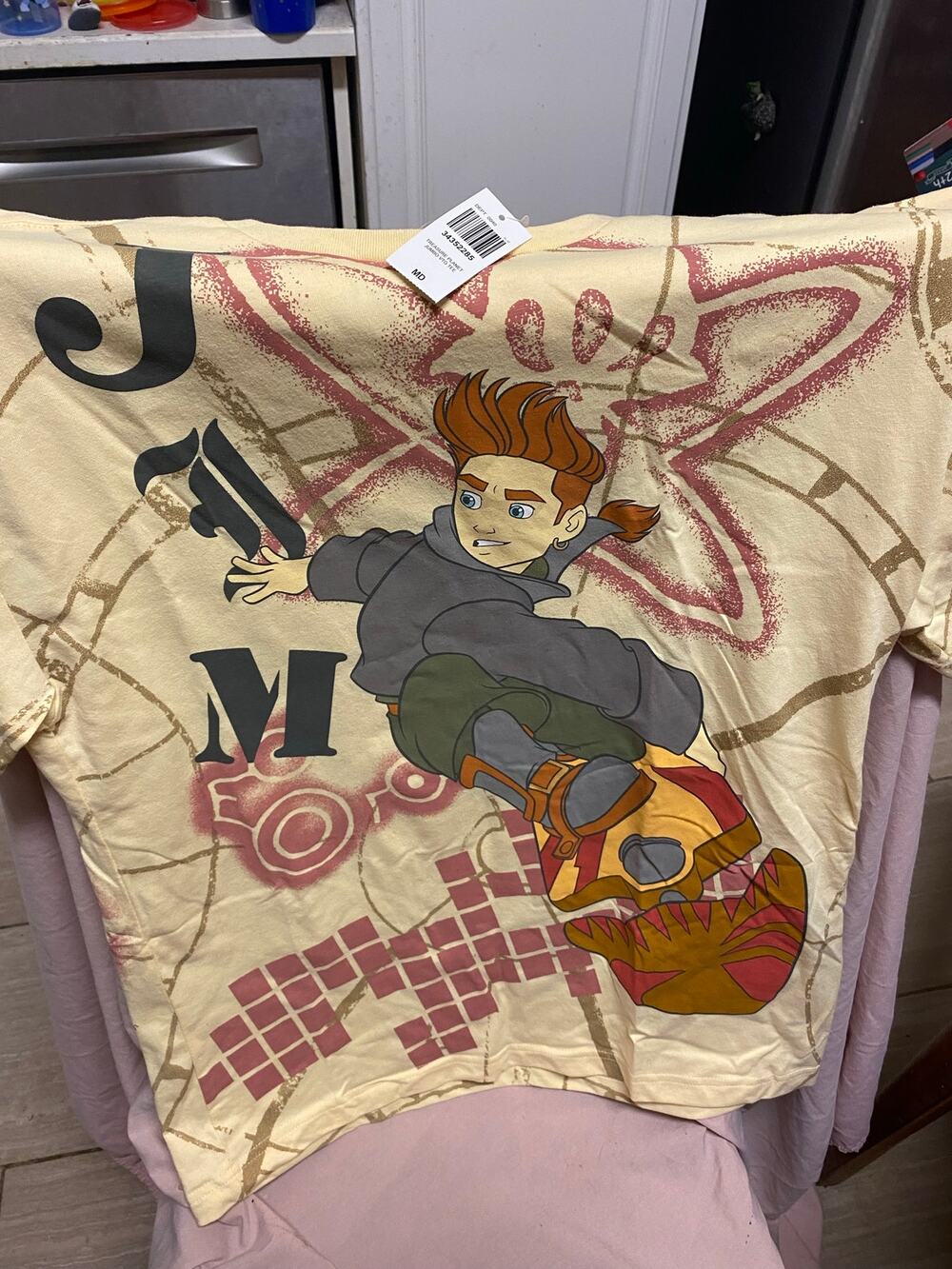 Vintage NWT Disney Treasure Planet Jim Hawkins Shirt All-Over-Print Size Medium